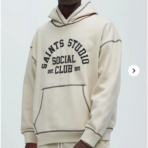 Saints Studio Cream Hoodie for Men